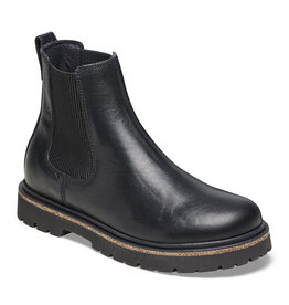 BIRKENSTOCK HIGHWOOD DEEP BLUE LEATHER-BLACK