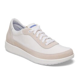 BIRKENSTOCK HONNEF CITY SUEDE/TEXTILE-WHITE/WHITE