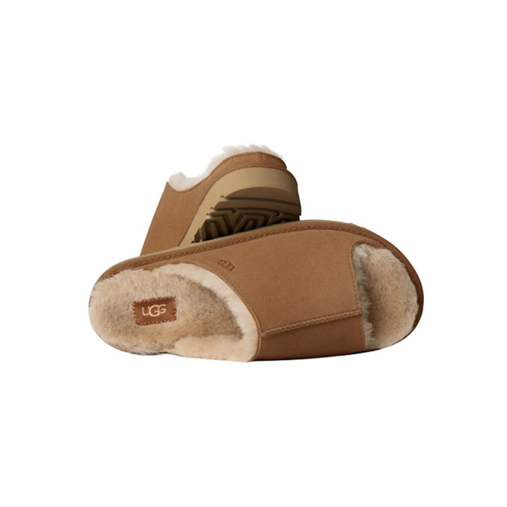 UGG WOMEN'S GREENPORT SLIDE-CHESTNUT