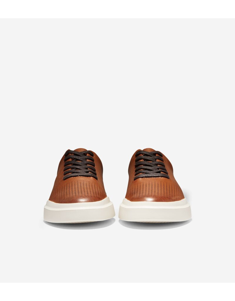 COLE HAAN MEN'S GRANDPRO RALLY LASER CUT SNEAKER BRITISH TAN/IVORY