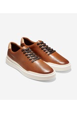 COLE HAAN MEN'S GRANDPRO RALLY LASER CUT SNEAKER BRITISH TAN/IVORY