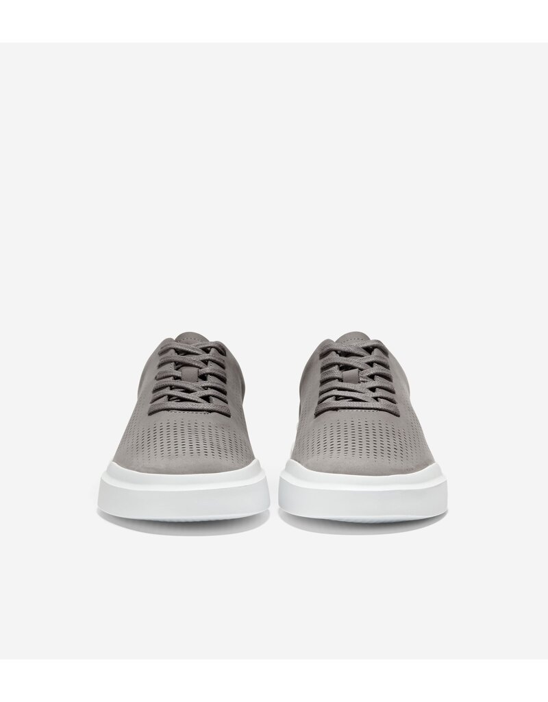 COLE HAAN MEN'S GRANDPRO RALLY LASER CUT SNEAKER IRON/OPTIC WHITE