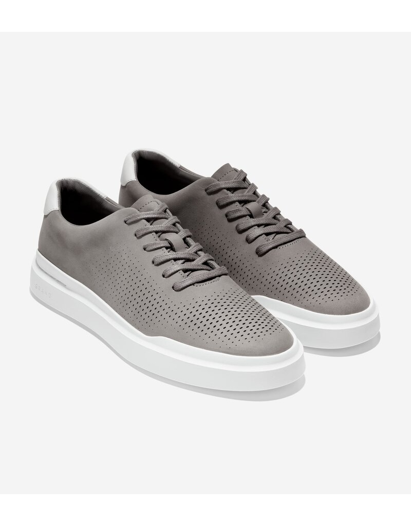 COLE HAAN MEN'S GRANDPRO RALLY LASER CUT SNEAKER IRON/OPTIC WHITE