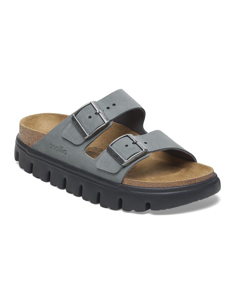 BIRKENSTOCK ARIZONA CHUNKY SUEDE-BASALT GRAY