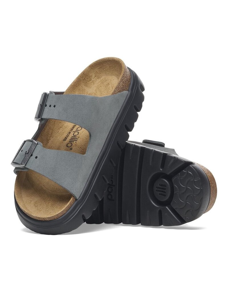 BIRKENSTOCK ARIZONA CHUNKY SUEDE-BASALT GRAY
