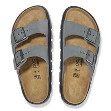 BIRKENSTOCK ARIZONA CHUNKY SUEDE-BASALT GRAY