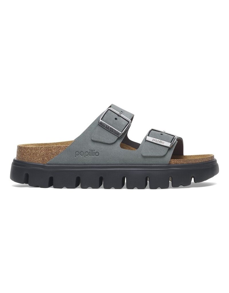 BIRKENSTOCK ARIZONA CHUNKY SUEDE-BASALT GRAY