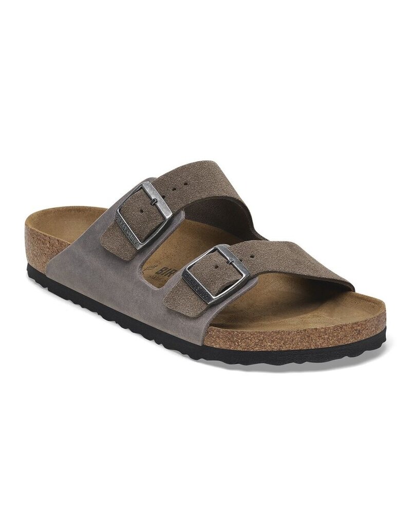 BIRKENSTOCK ARIZONA SUEDE/OILED LEATHER-CONCRETE GRAY/IRON