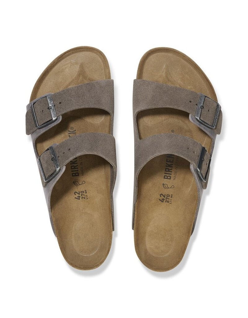 BIRKENSTOCK ARIZONA SUEDE/OILED LEATHER-CONCRETE GRAY/IRON