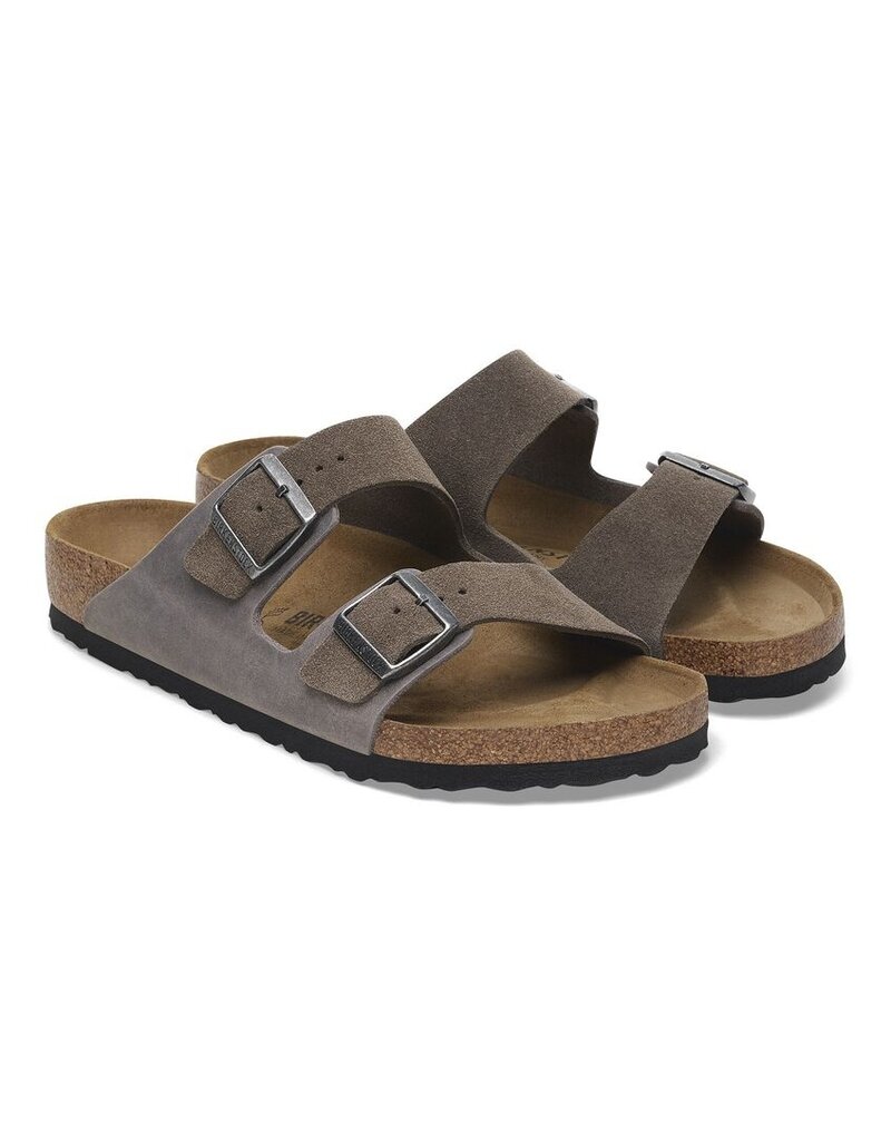 BIRKENSTOCK ARIZONA SUEDE/OILED LEATHER-CONCRETE GRAY/IRON