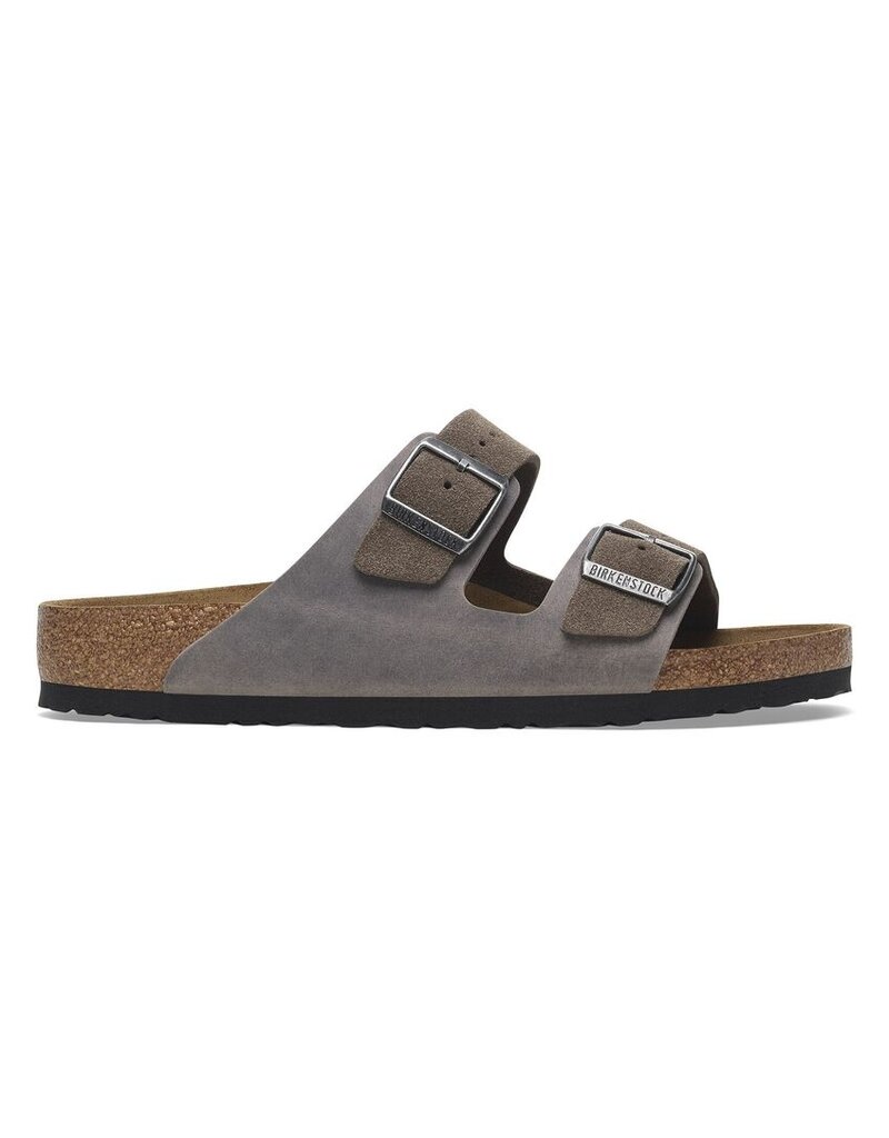 BIRKENSTOCK ARIZONA SUEDE/OILED LEATHER-CONCRETE GRAY/IRON