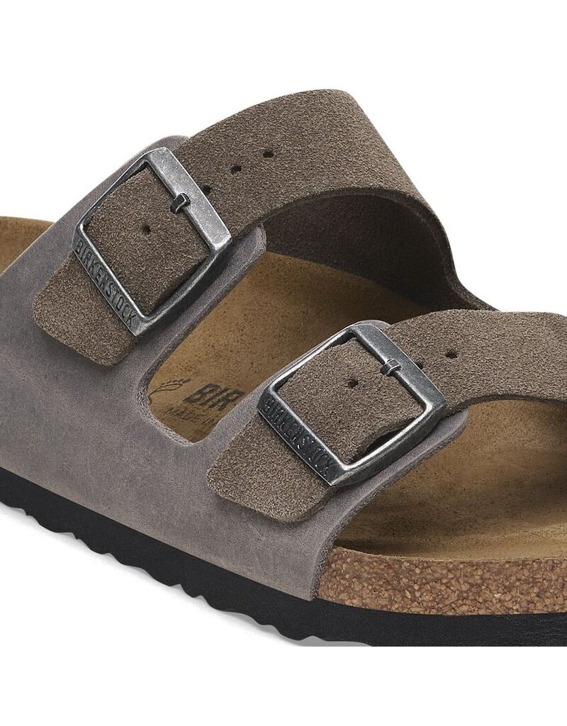 BIRKENSTOCK ARIZONA SUEDE/OILED LEATHER-CONCRETE GRAY/IRON
