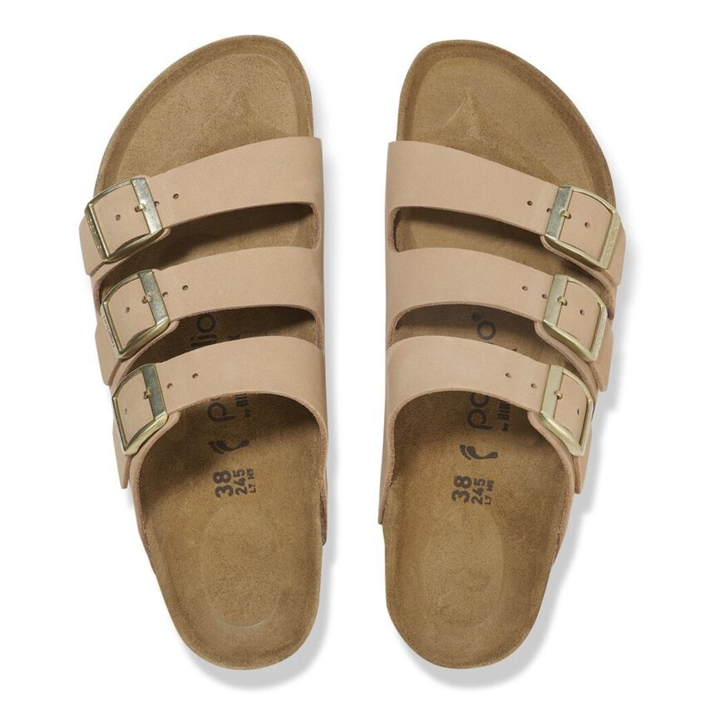BIRKENSTOCK FLORIDA III PLATFORM NUBUCK-SANDCASTLE