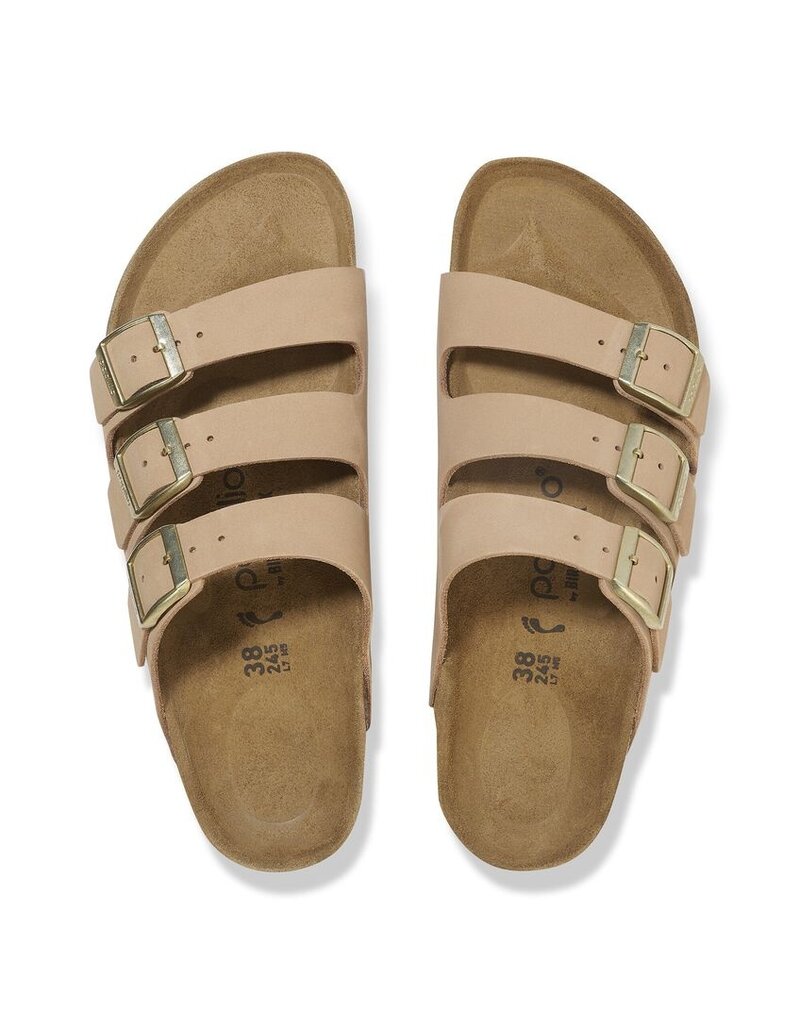 BIRKENSTOCK FLORIDA III PLATFORM NUBUCK-SANDCASTLE
