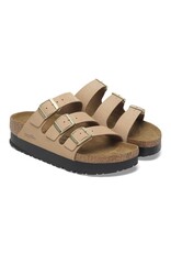 BIRKENSTOCK FLORIDA III PLATFORM NUBUCK-SANDCASTLE