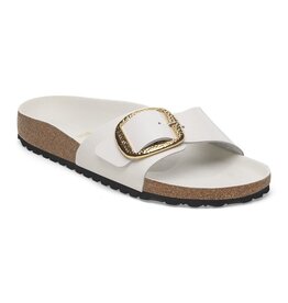 BIRKENSTOCK MADRID HAMMERED BIG BUCKLE HIGH SHINE LEATHER-ANTIQUE WHITE