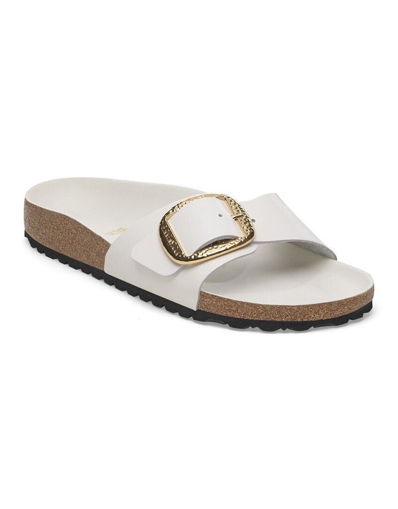 BIRKENSTOCK MADRID HAMMERED BIG BUCKLE HIGH SHINE LEATHER-ANTIQUE WHITE