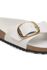BIRKENSTOCK MADRID HAMMERED BIG BUCKLE HIGH SHINE LEATHER-ANTIQUE WHITE