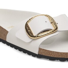 BIRKENSTOCK MADRID HAMMERED BIG BUCKLE HIGH SHINE LEATHER-ANTIQUE WHITE