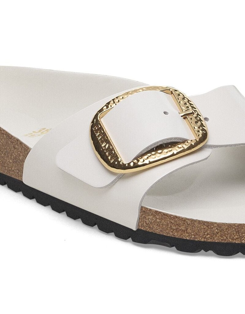 BIRKENSTOCK MADRID HAMMERED BIG BUCKLE HIGH SHINE LEATHER-ANTIQUE WHITE