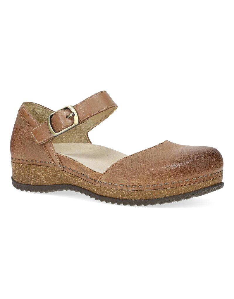 DANSKO WOMEN'S MAE BURNISHED SUEDE-TAN