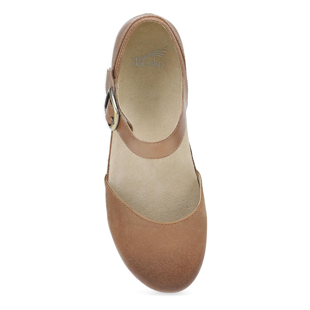 DANSKO WOMEN'S MAE BURNISHED SUEDE-TAN