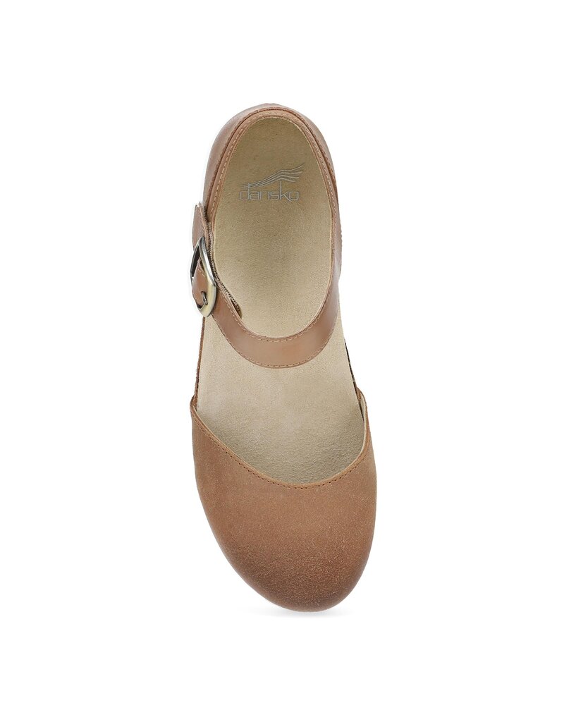 DANSKO WOMEN'S MAE BURNISHED SUEDE-TAN