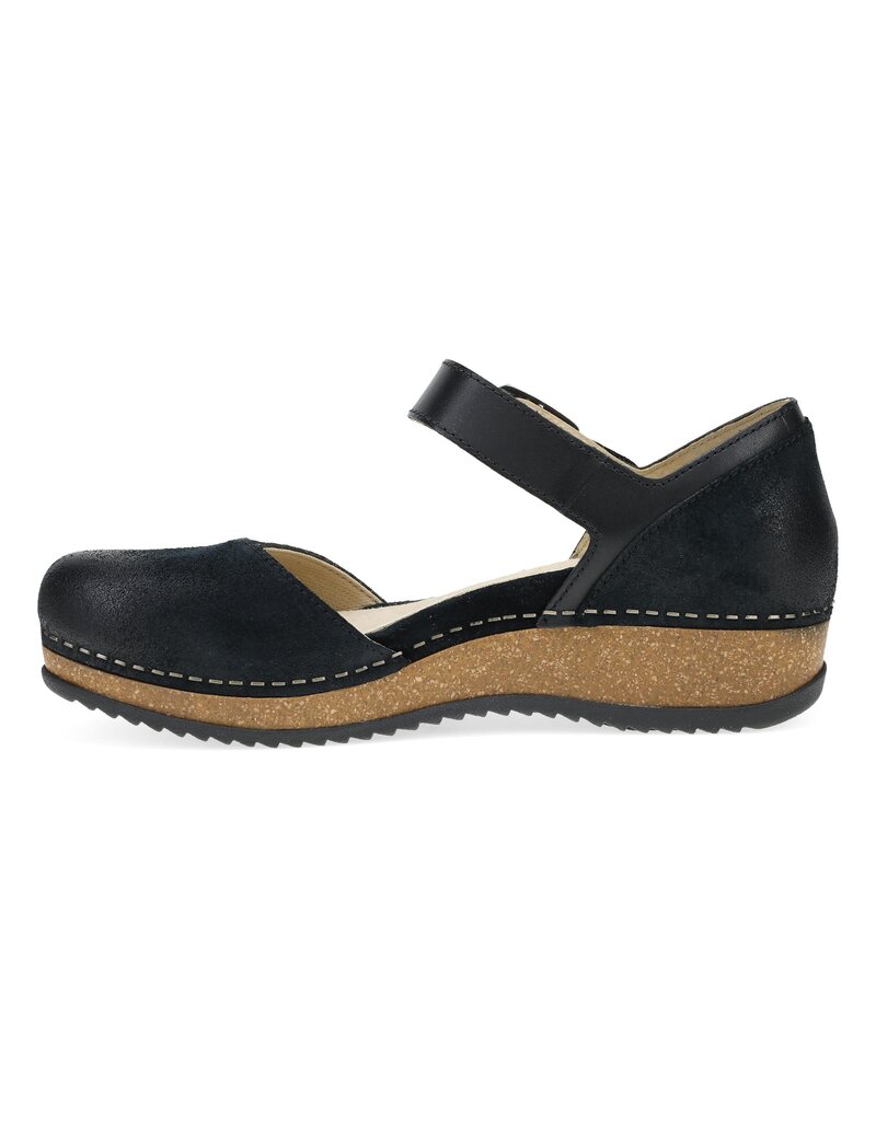 DANSKO WOMEN'S MAE BURNISHED SUEDE-BLACK