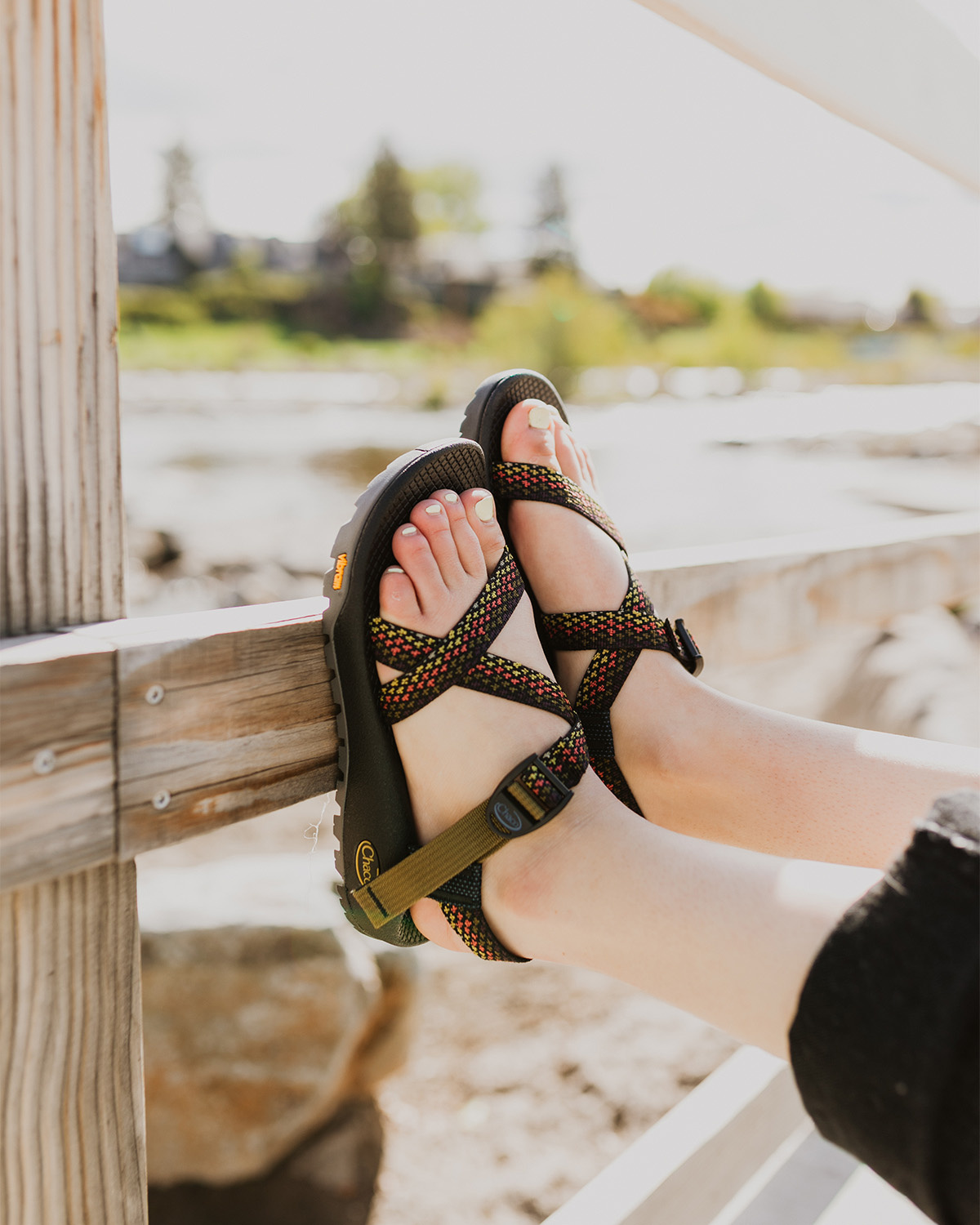 Gear up for the river -- feet first.