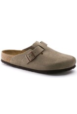 BIRKENSTOCK BOSTON SOFT FOOTBED SUEDE LEATHER-TAUPE