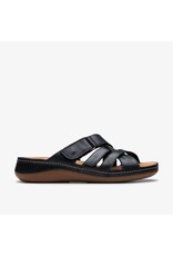 CLARKS WOMEN'S CECILY SLIDE LEATHER-BLACK