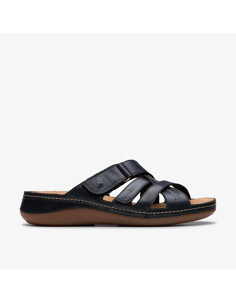 CLARKS WOMEN'S CECILY SLIDE LEATHER-BLACK