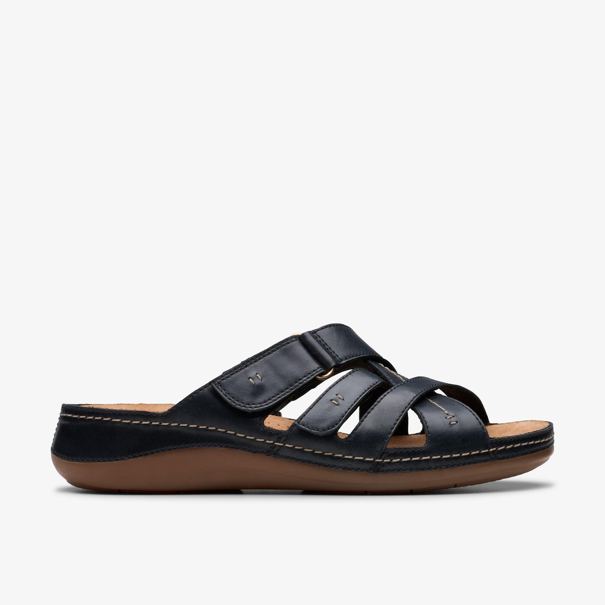 CLARKS WOMEN'S CECILY SLIDE LEATHER-BLACK