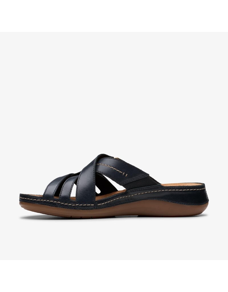 CLARKS WOMEN'S CECILY SLIDE LEATHER-BLACK