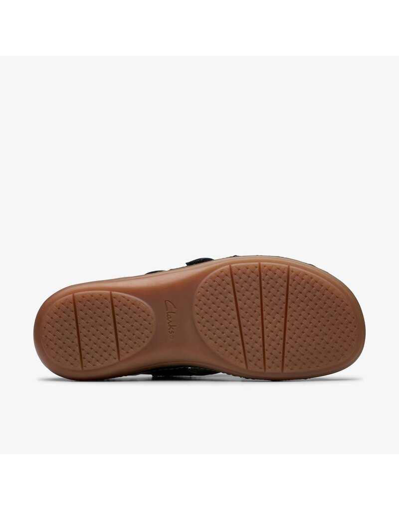 CLARKS WOMEN'S CECILY SLIDE LEATHER-BLACK