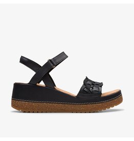 CLARKS WOMEN'S KASSANDA BAR  LEATHER-BLACK