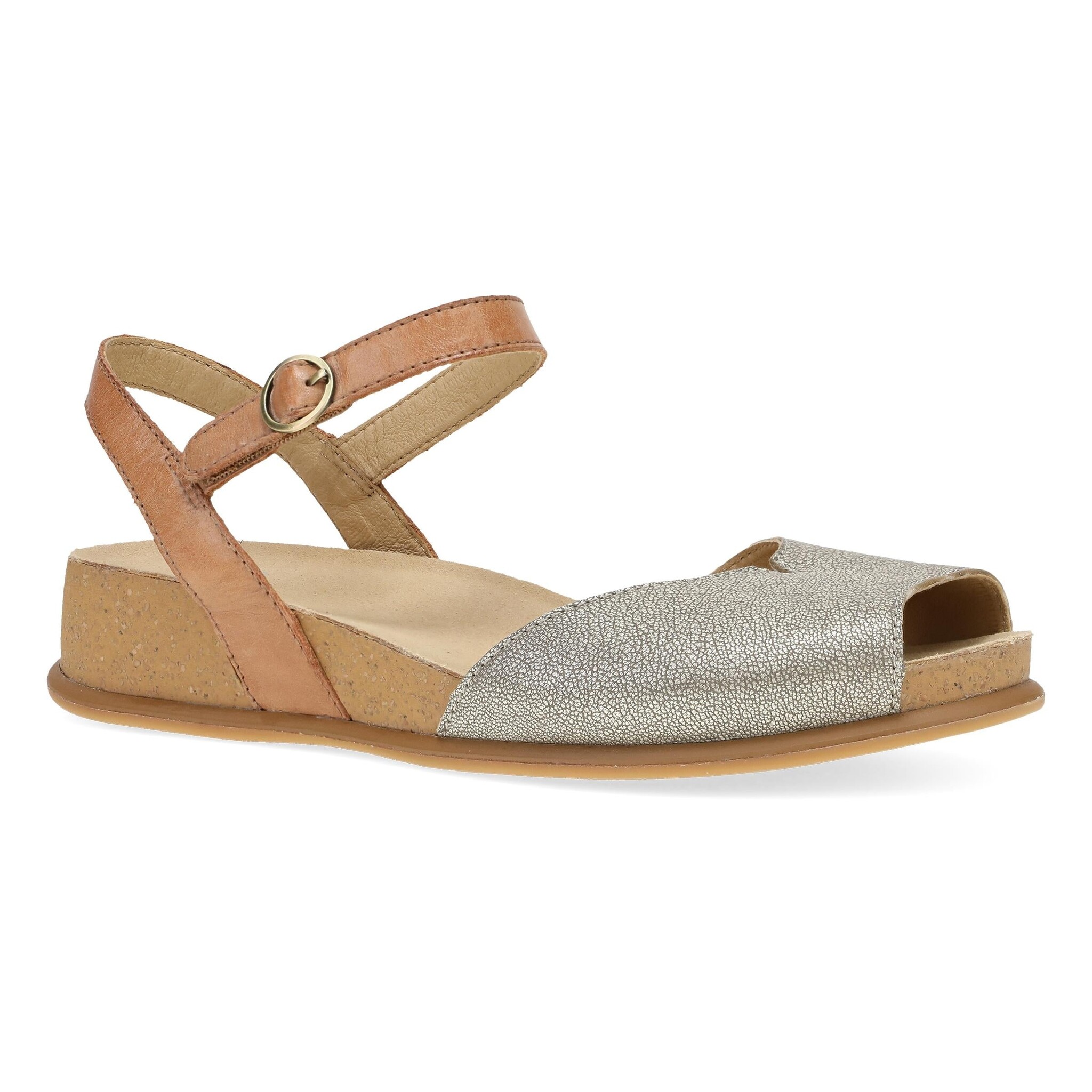 DANSKO WOMEN'S CASS PLATINO/TAN LEATHER