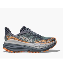 HOKA ONE ONE WOMEN'S STINSON 7-GREY SKIES/PALE TANGERINE