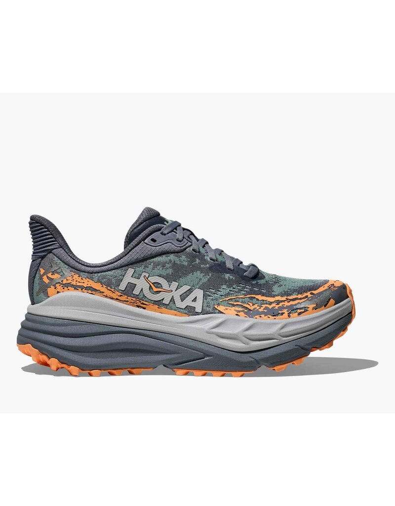 HOKA ONE ONE WOMEN'S STINSON 7-GREY SKIES/PALE TANGERINE
