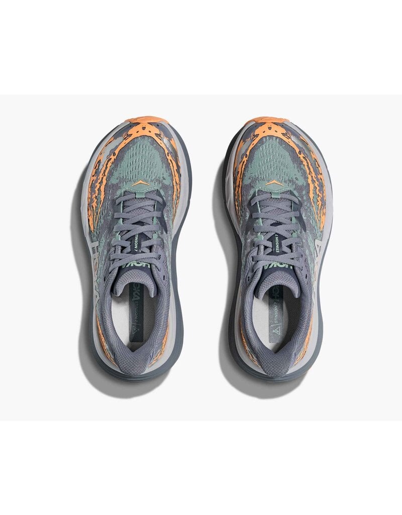 HOKA ONE ONE WOMEN'S STINSON 7-GREY SKIES/PALE TANGERINE