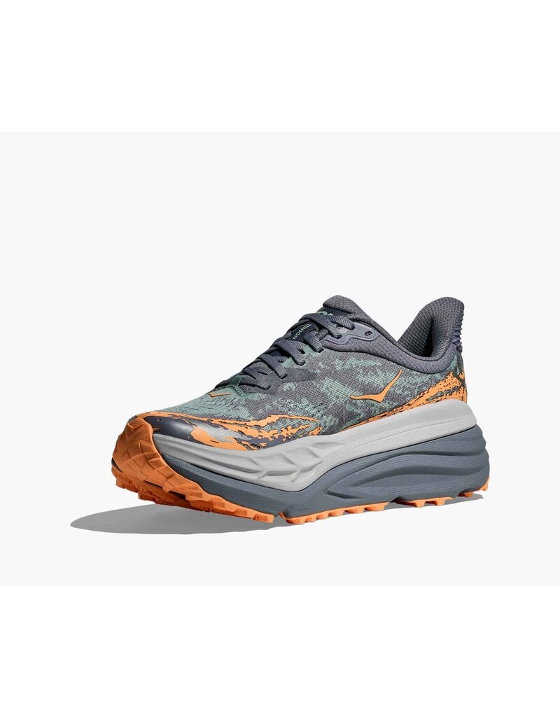 HOKA ONE ONE WOMEN'S STINSON 7-GREY SKIES/PALE TANGERINE