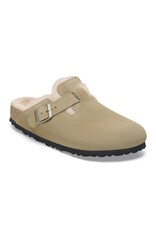 BIRKENSTOCK BOSTON SUEDE SHEARLING-TAUPE/SANDCASTLE