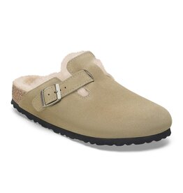 BIRKENSTOCK BOSTON SUEDE SHEARLING-TAUPE/SANDCASTLE