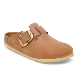 BIRKENSTOCK BOSTON BIG BUCKLE OILED LEATHER-COGNAC