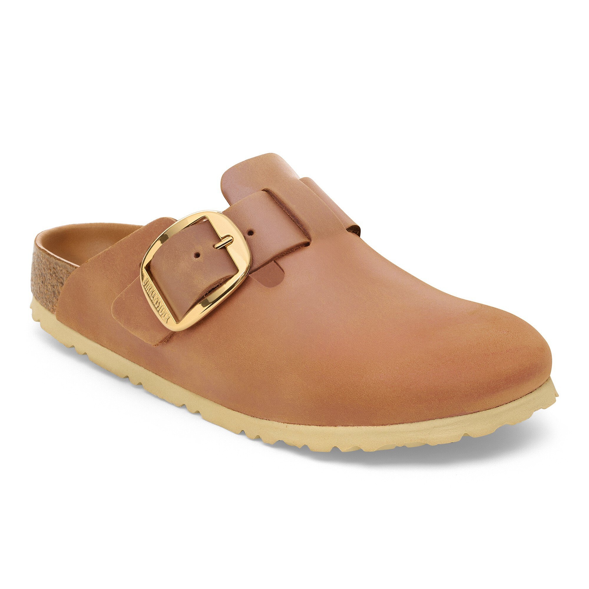 BIRKENSTOCK BOSTON BIG BUCKLE OILED LEATHER-COGNAC