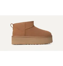 UGG WOMEN'S CLASSIC ULTRA MINI PLATFORM BOOT-CHESTNUT