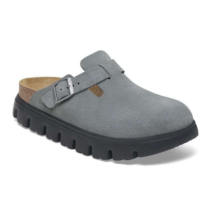 BIRKENSTOCK BOSTON CHUNKY SUEDE-BASALT GRAY
