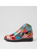 DJANGO & JULIETTE WOMEN'S OHMY PATENT-BLACK STRIPE MULTI