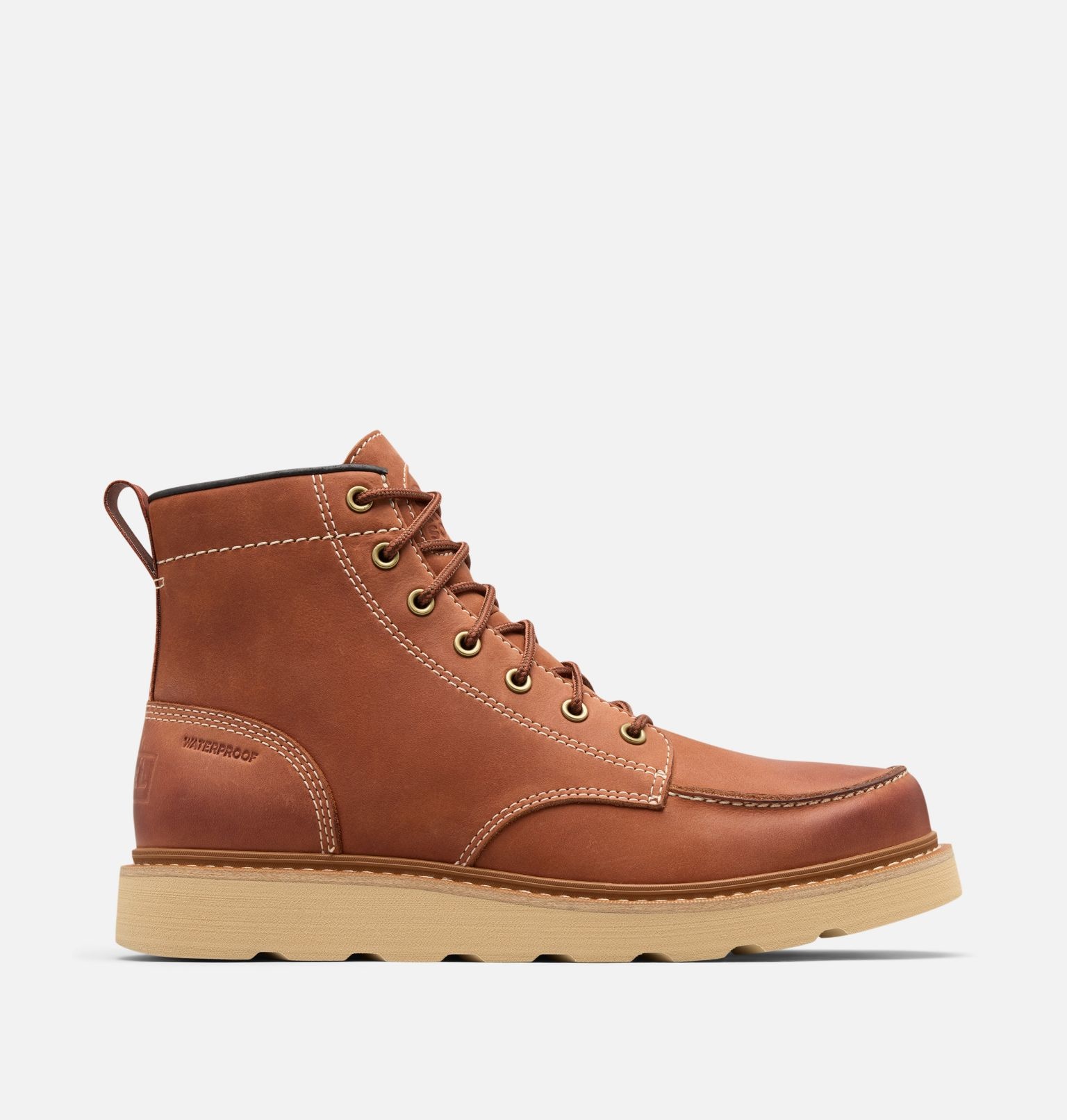 SOREL MEN'S SLABTOWN 62 MOC WATERPROOF-RUSTIC BROWN/CERAMIC