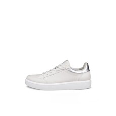 ECCO WOMEN'S SOFT 60 SNEAKER-WHITE/WHITE/PURE SILVER